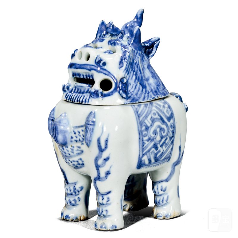明天启 青花瑞兽香薰 - 图1